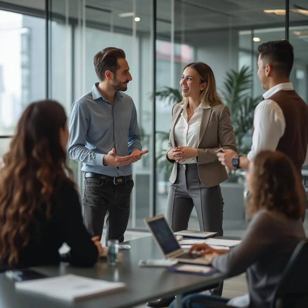 Consultores brindando apoyo en la implementación de estrategias